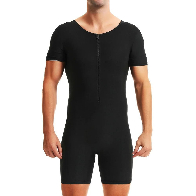 Men Sauna Suit Hot Sweating Jumpsuit Waist Trainer Weight Loss Bodysuit 4