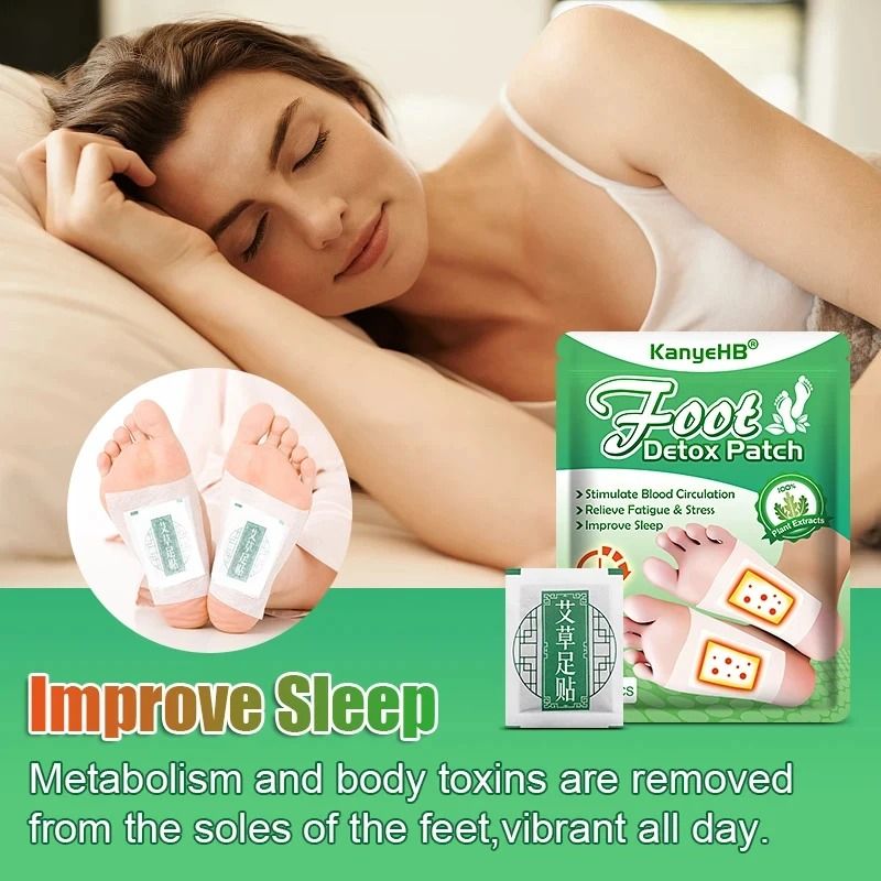 Detox Foot Patches 10 20 PCS Natural Herbal Wormwood Foot Cleansing Stickers 4