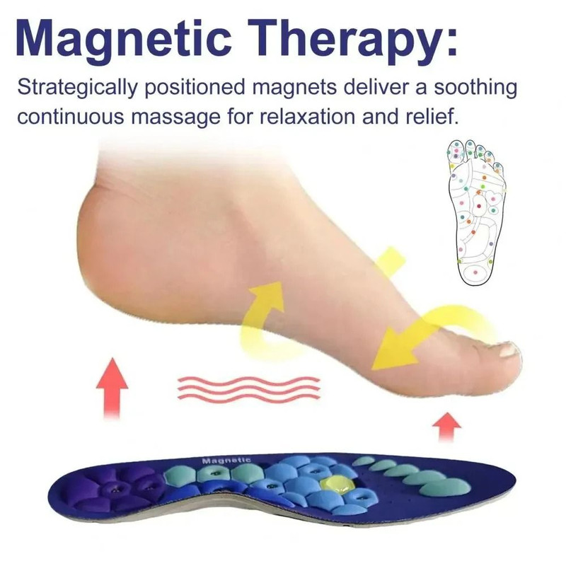 Orthopedic Arch Support Insoles With Magnetic Acupressure And Shock Absorption 2