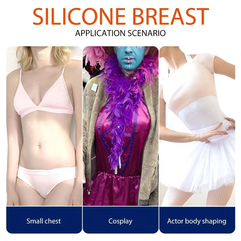 Silicone Fake Breast Forms Realistic Transgender Drag Queen Crossdress Cosplay 2