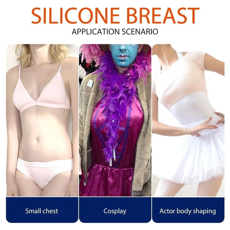 Silicone Fake Breast Forms Realistic Transgender Drag Queen Crossdress Cosplay 2