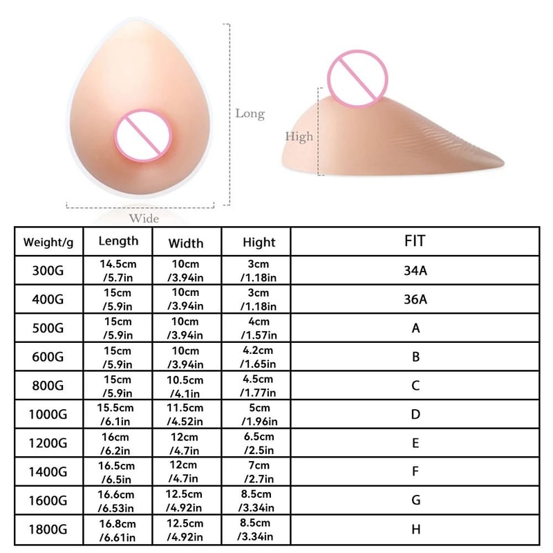 Silicone Fake Breast Forms Realistic Transgender Drag Queen Crossdress Cosplay 3