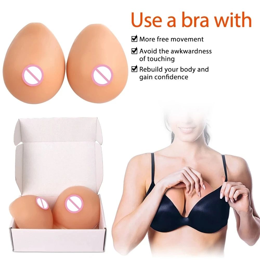 Silicone Fake Breast Forms Realistic Transgender Drag Queen Crossdress Cosplay 4