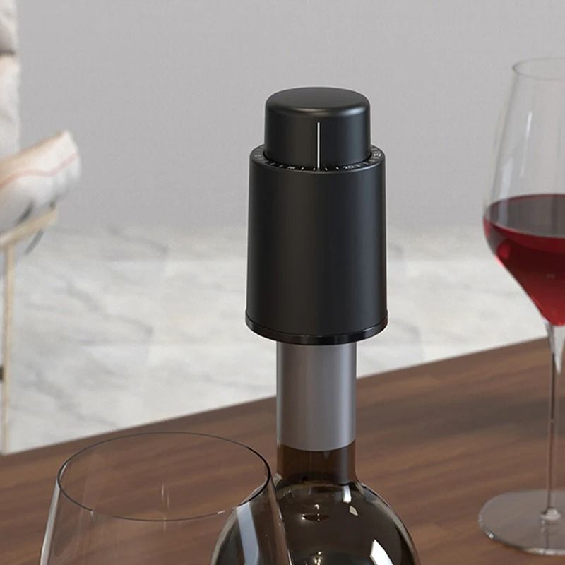 Wine Bottle Vacuum Saver Pump With Seal Cap Date Scale 3
