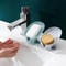 Leaf Shape Soap Holder With Suction Cup Sponge Dish Rack 3