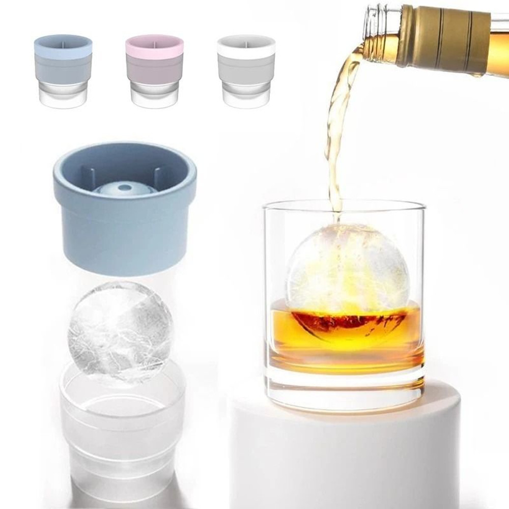 Silicone Round Ice Mold Maker For Whiskey And Cocktails 1