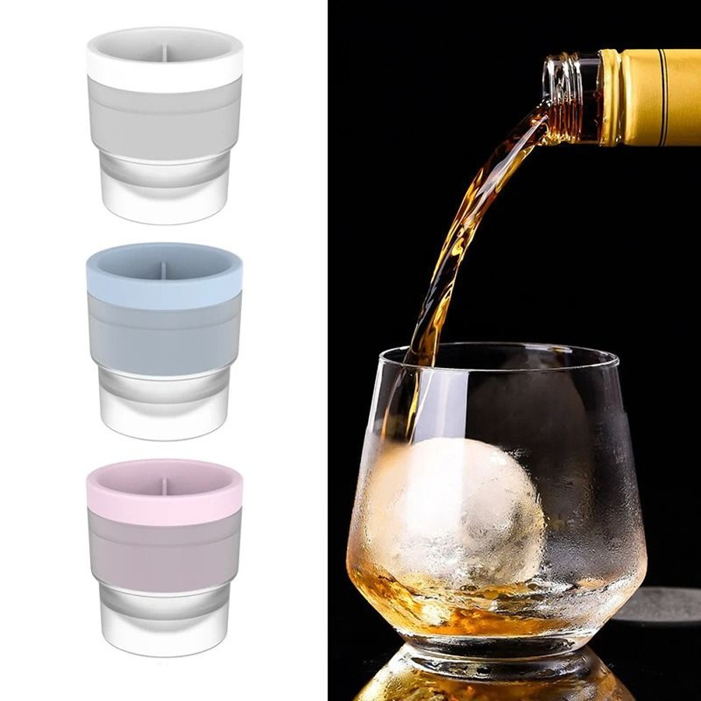 Silicone Round Ice Mold Maker For Whiskey And Cocktails 2