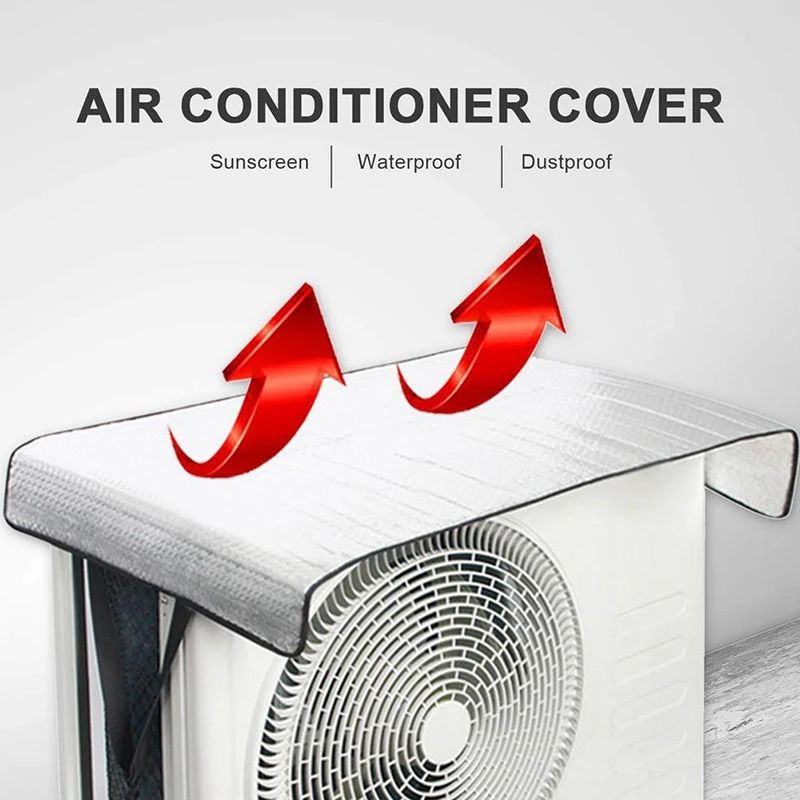 Rainproof Temperature Reducing Air Conditioning Cover Waterproof Sun Proof Heat Insulating Top Prot 2