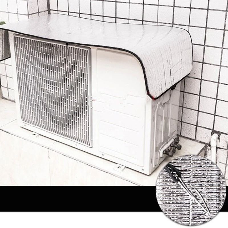 Rainproof Temperature Reducing Air Conditioning Cover Waterproof Sun Proof Heat Insulating Top Prot 4
