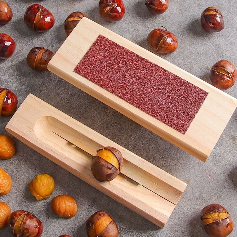 Manual Wooden Chestnut Opener Heavy Duty Walnut Pliers Nut Cracker Tool 2