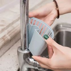 plastic hanging sink storage basket drain rack