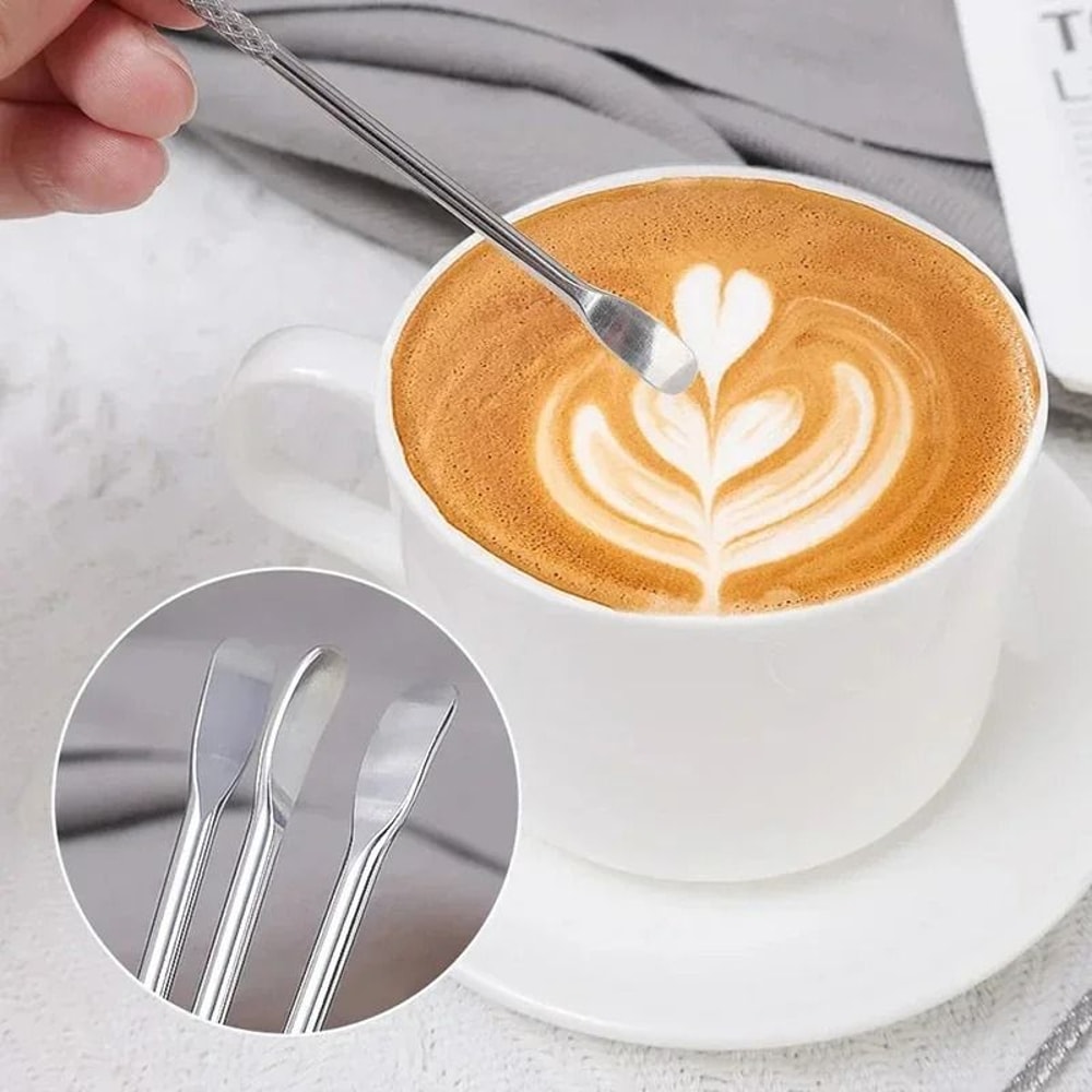Stainless Steel Coffee Art Needle Pen For Cappuccino And Latte 4