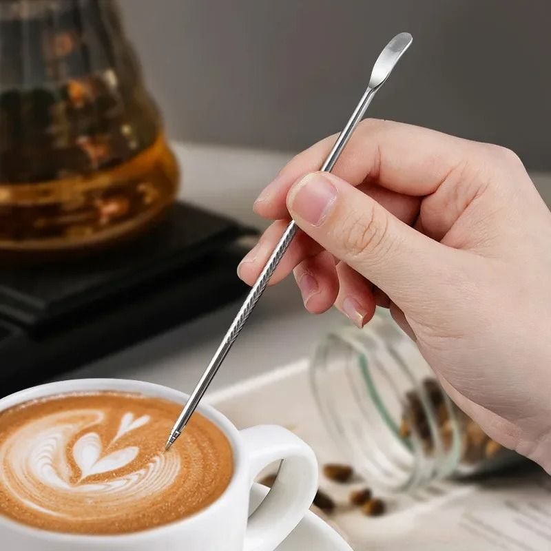 Stainless Steel Coffee Art Needle Pen For Cappuccino And Latte 5