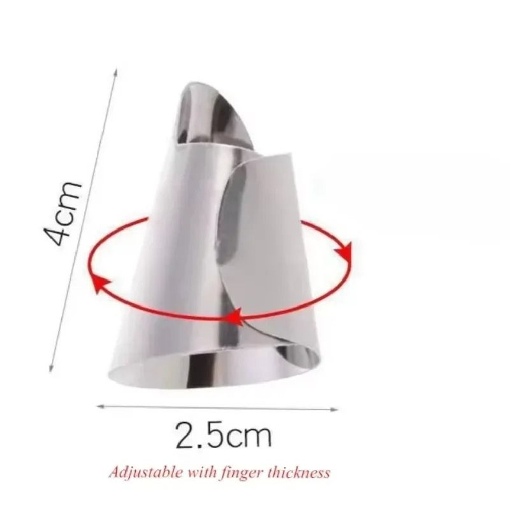 Stainless Steel Finger Protector Sleeve For Garlic And Vegetable Handling 5