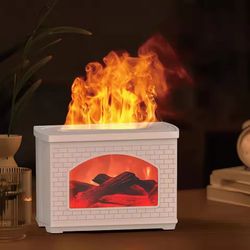 simulated fireplace air humidifier and aroma diffuser