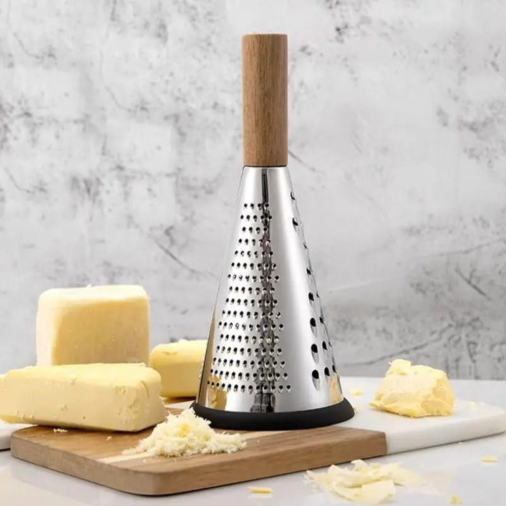 Stainless Steel Cone Grater With Handle For Cheese Fruits And Veggies 0