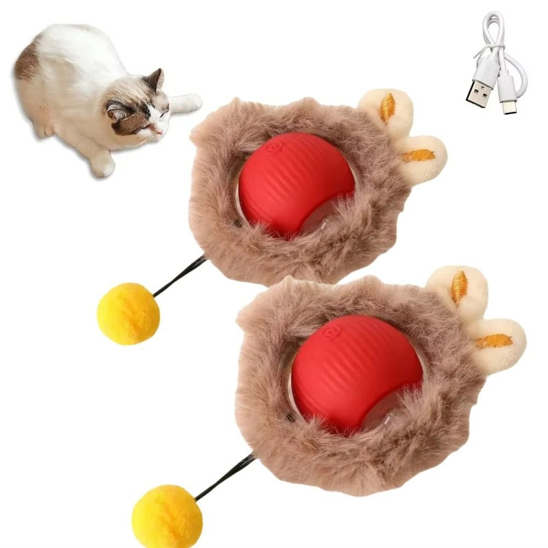Automatic Rolling Ball Pet Toy Charging Smart Cat Dog Chase Toy 14