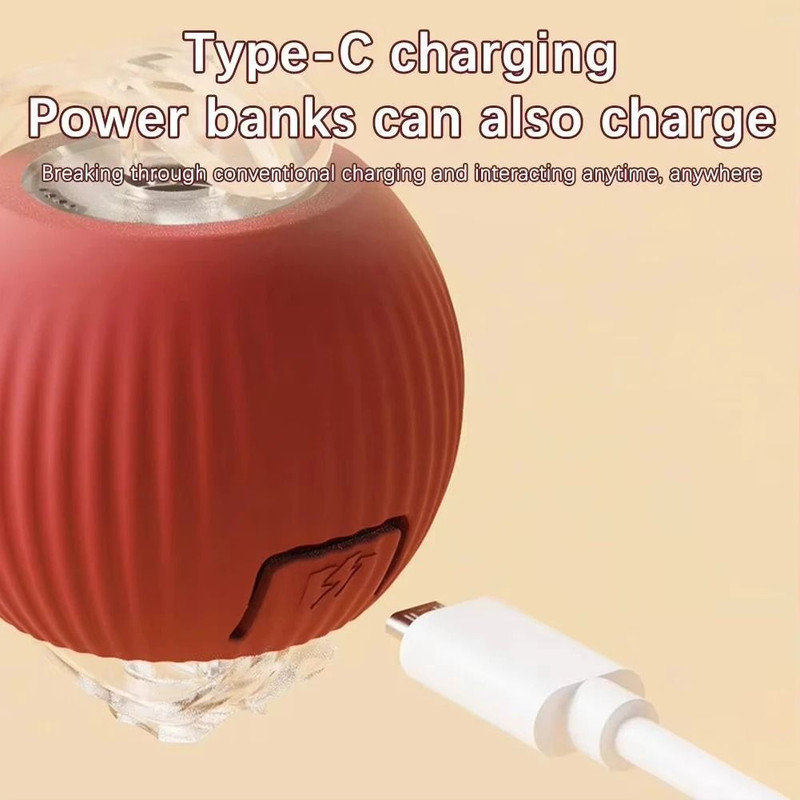 Automatic Rolling Ball Toy For Cats And Dogs USB Rechargeable 3