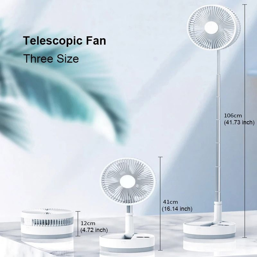 P10 10800mAh Folding Portable Fan USB Rechargeable Desk Floor Fan 4