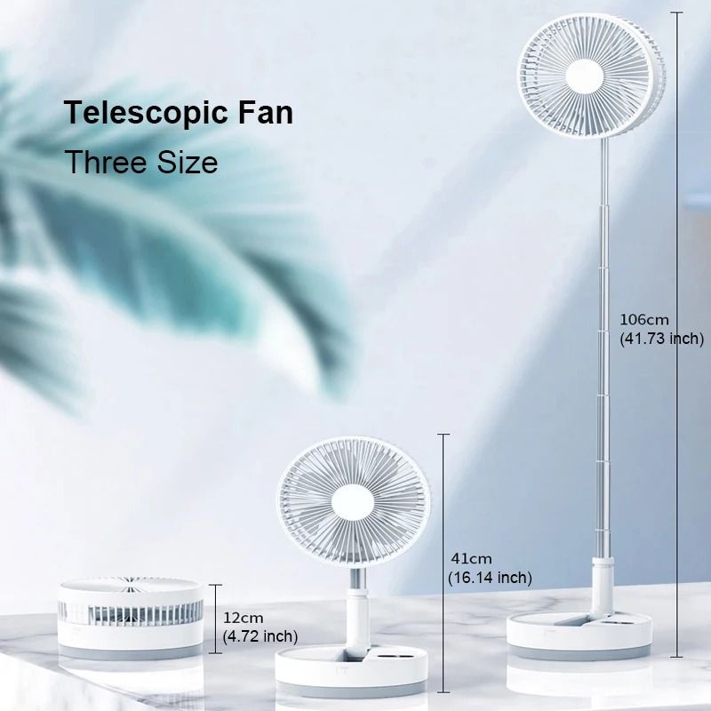 P10 10800mAh Folding Portable Fan USB Rechargeable Desk Floor Fan 4