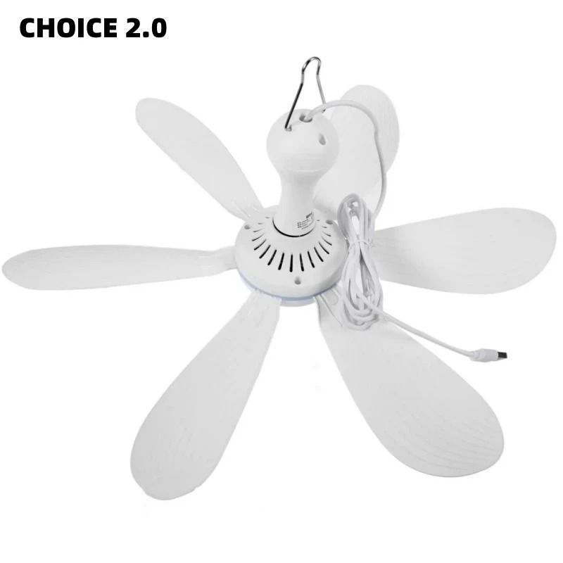 USB Fan Silent 6 Blade Hanging Fan For Camping Outdoor Use 10