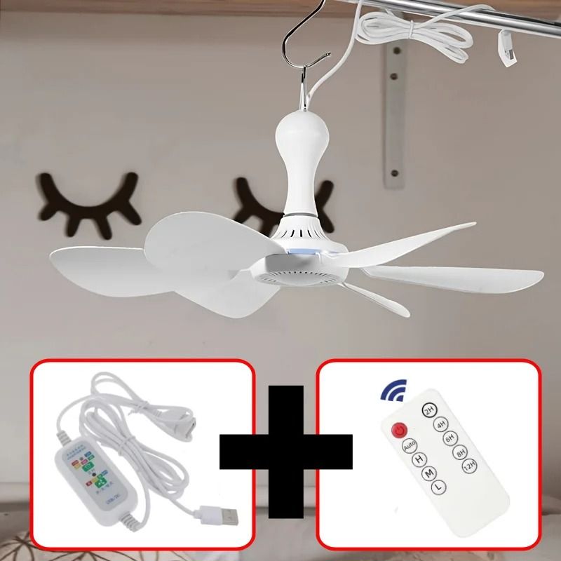 USB Fan Silent 6 Blade Hanging Fan For Camping Outdoor Use 11