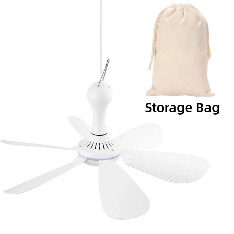 USB Fan Silent 6 Blade Hanging Fan For Camping Outdoor Use 8