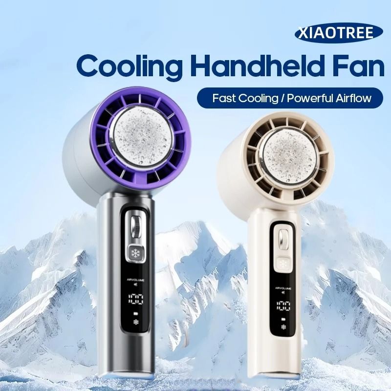 XIAOTREE Handheld Electric Fan With Semiconductor Cooling And 4000mAh Battery 0