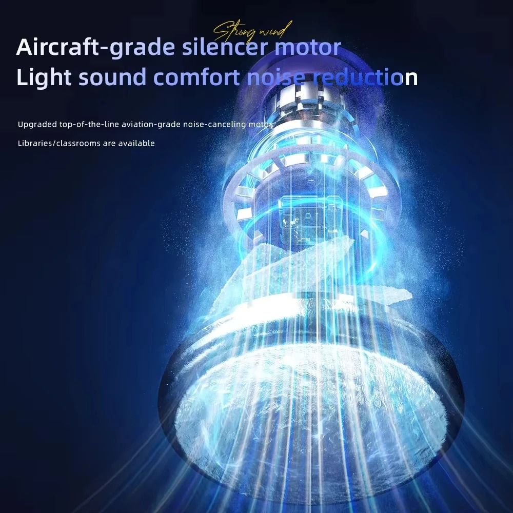 Portable Handheld Turbo Fan 100 Wind Speeds Adjustable Mini Battery Fan 3