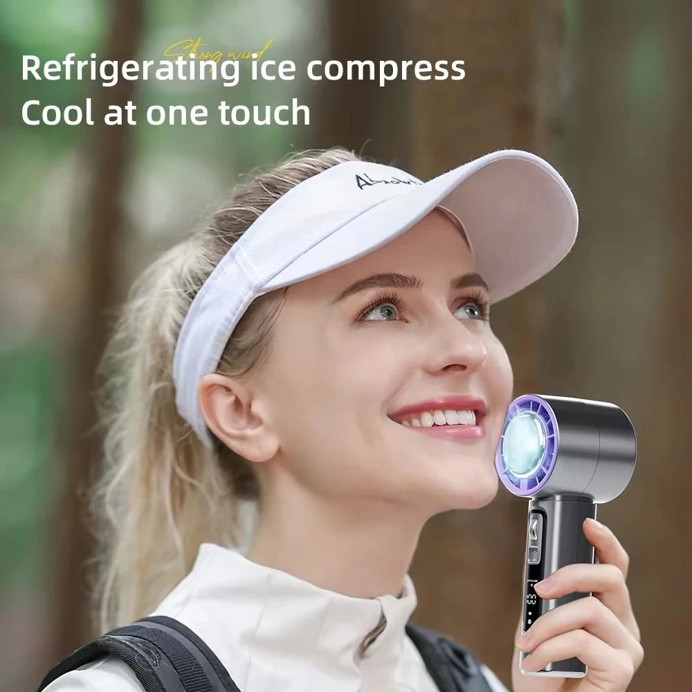Portable Handheld Turbo Fan 100 Wind Speeds Adjustable Mini Battery Fan 5