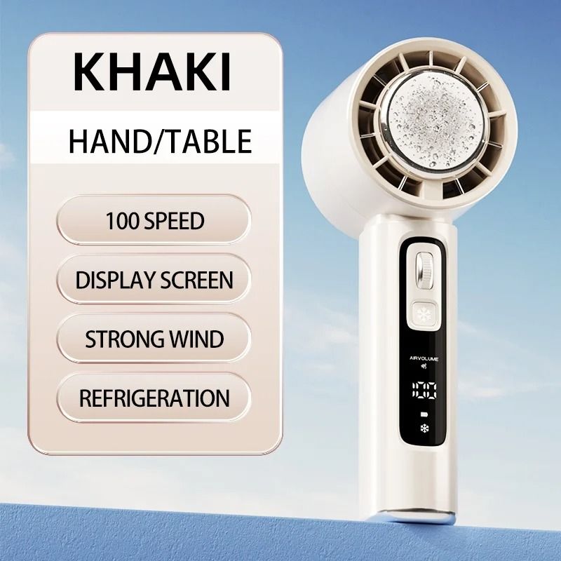 Portable Handheld Turbo Fan 100 Wind Speeds Adjustable Mini Battery Fan 7