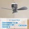 XIAOTREE Portable 12000mAh USB Rechargeable Remote Control Camping Ceiling Fan 4