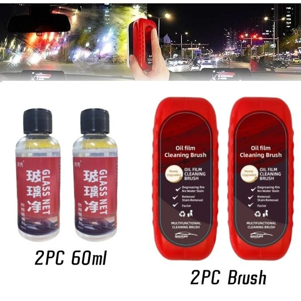 Car Glass Cleaner Brush For Windshield Oil Film Removal 8