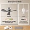Portable Ceiling Fan 12000mAh Rechargeable Camping Fan With Remote Control And LED Light 1