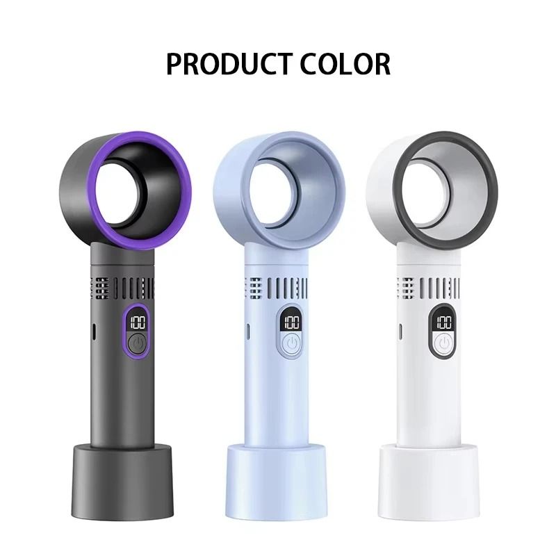 100 Level Bladeless Fan USB Rechargeable Portable Handheld Cooling Fan 3