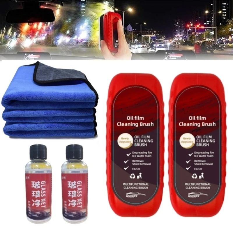 Car Glass Oil Film Remover Sponge Brush For Windshield Cleaning 0