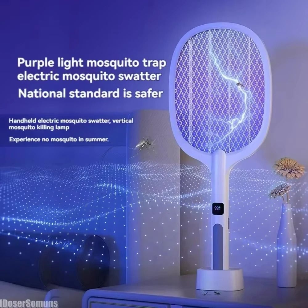 XIAOTREE Electric Mosquito Swatter 4000V Rechargeable Handheld Bug Zapper Type C 1