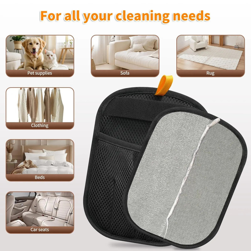 Pet Hair Removal Glove For Cats And Dogs Reusable Electrostatic Five Finger Hair Remover 3