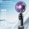 Mini Portable USB Fan 6 Speeds Digital Display Foldable 3 In 1 Handheld Neck Desktop Fan 3