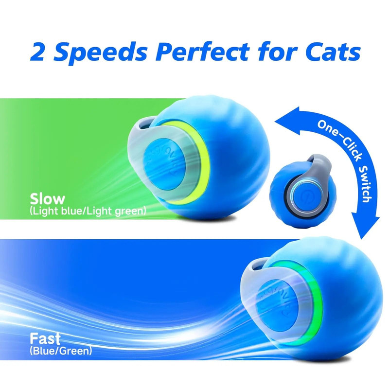 Interactive Rolling Ball Toy For Cats And Dogs USB Rechargeable Smart Pet Toy 2