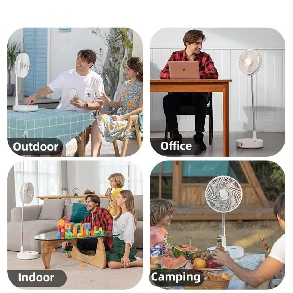 P30 10800mAh USB Folding Portable Fan 12 Inch Wireless Cooling Table And Floor Fan 2