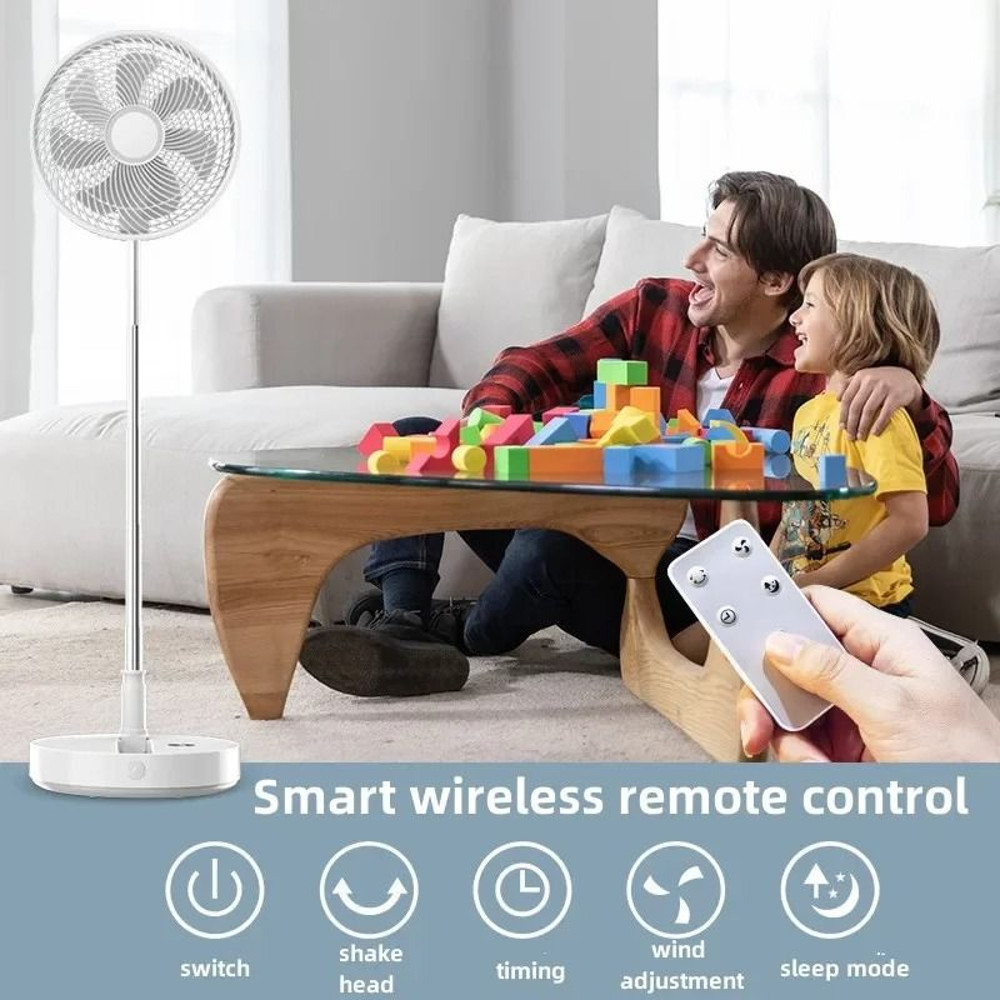 P30 10800mAh USB Folding Portable Fan 12 Inch Wireless Cooling Table And Floor Fan 4