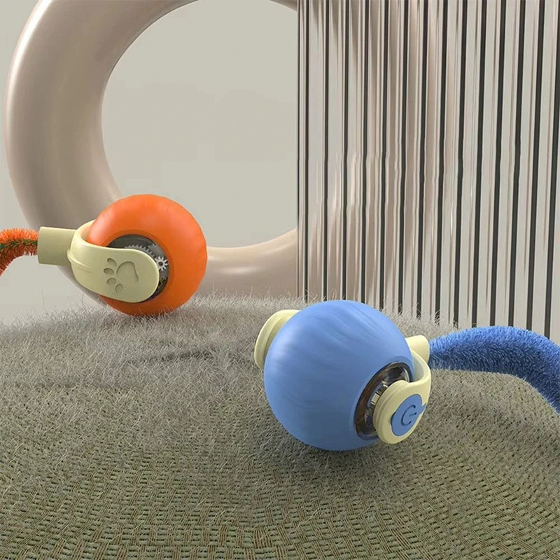 Interactive Rolling Ball Toy For Cats USB Rechargeable Smart Automatic Cat Toy 2