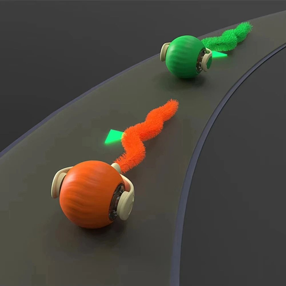 Interactive Rolling Ball Toy For Cats USB Rechargeable Smart Automatic Cat Toy 3