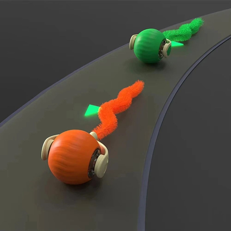 Interactive Rolling Ball Toy For Cats USB Rechargeable Smart Automatic Cat Toy 3