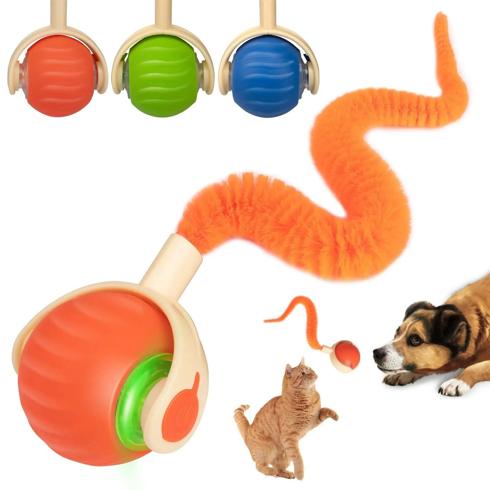 Interactive Rolling Ball Toy For Cats USB Rechargeable Smart Automatic Cat Toy 7