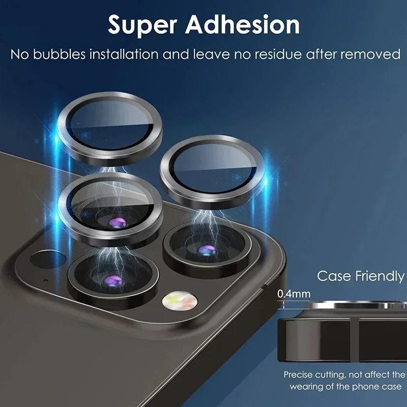 Metal Camera Lens Protector Glass 3 Pack For IPhone 15 14 13 12 11 Pro Max Mini Plus 2