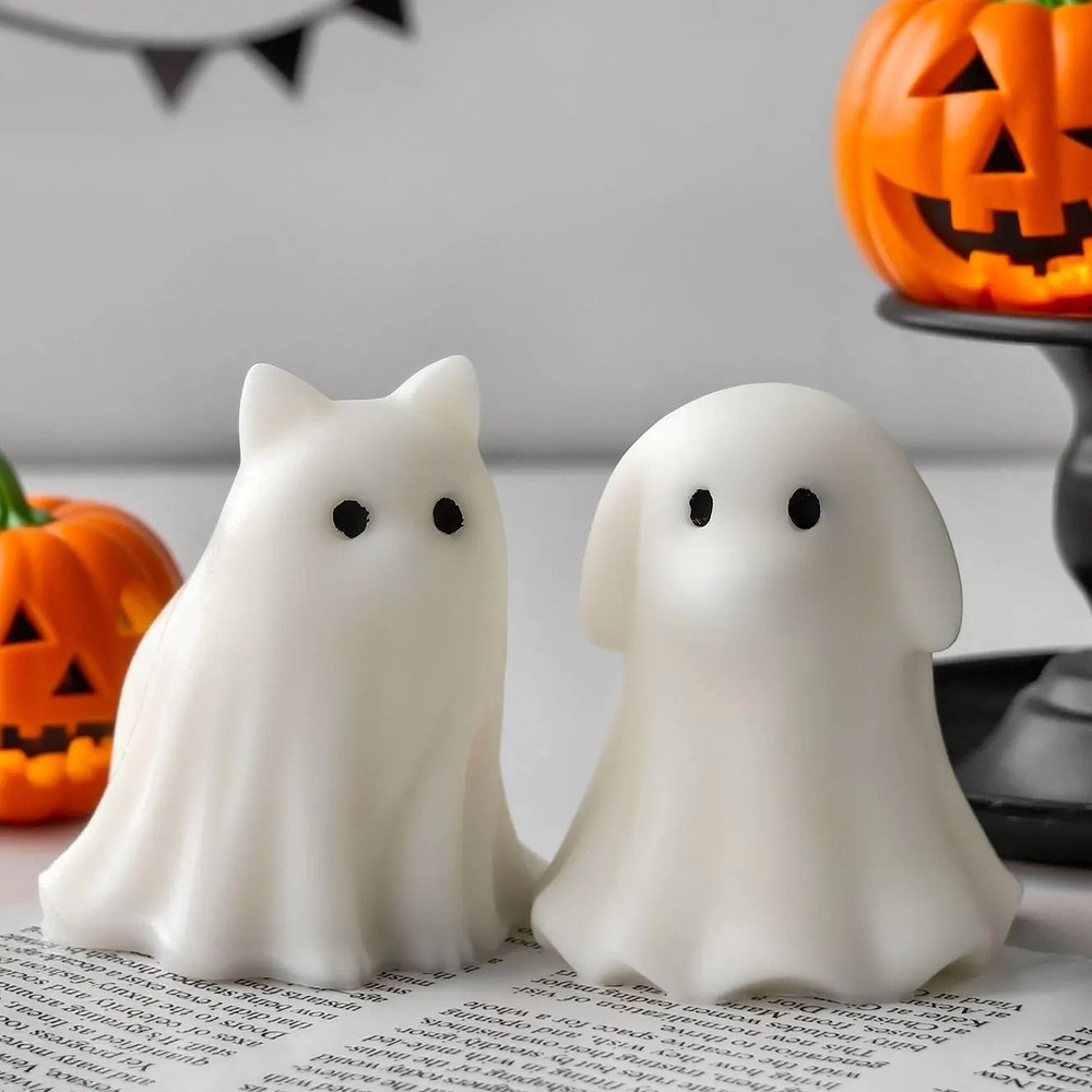 Halloween Ghost Candle Silicone Mold For Wax And Resin DIY Crafts 1
