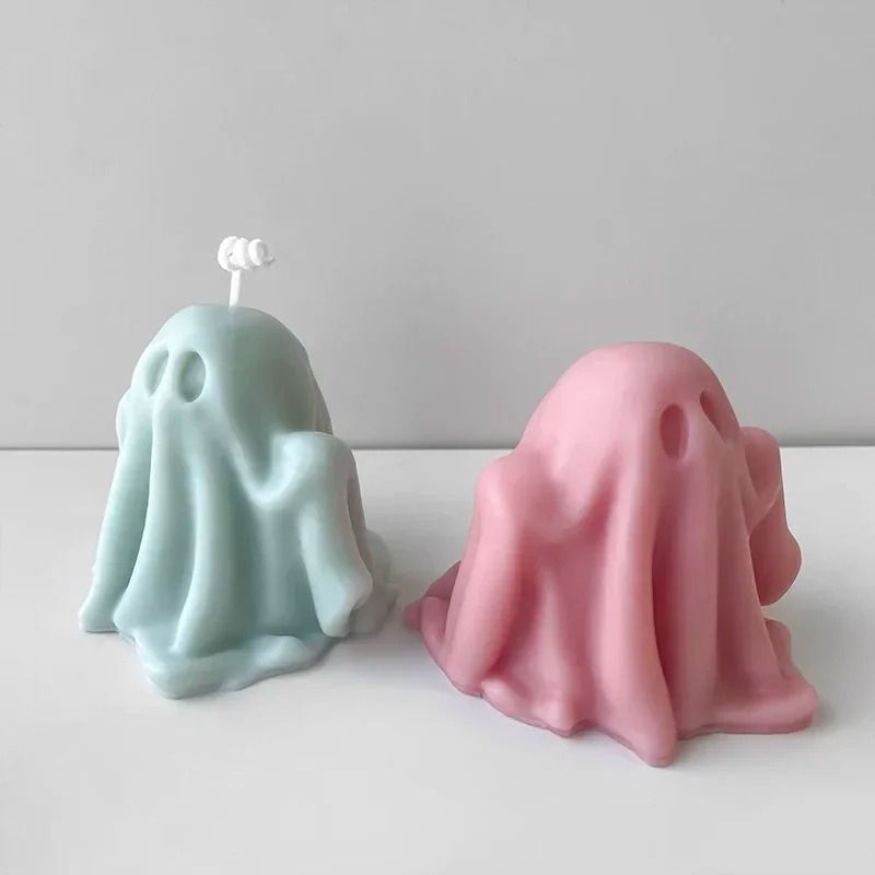 Halloween Ghost Candle Silicone Mold For Wax Resin DIY 3