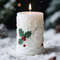 Christmas Snowflake Cylinder Candle Silicone Mold For DIY Wax Resin Decor 2